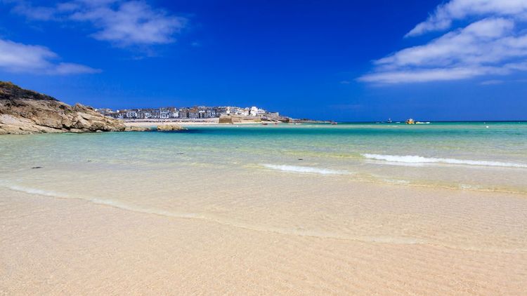 La plage Porthminster en Angleterre