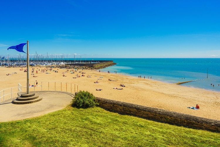 La plage de Pornic en France 