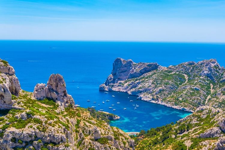 La randonnée des calanques à Marseille, France