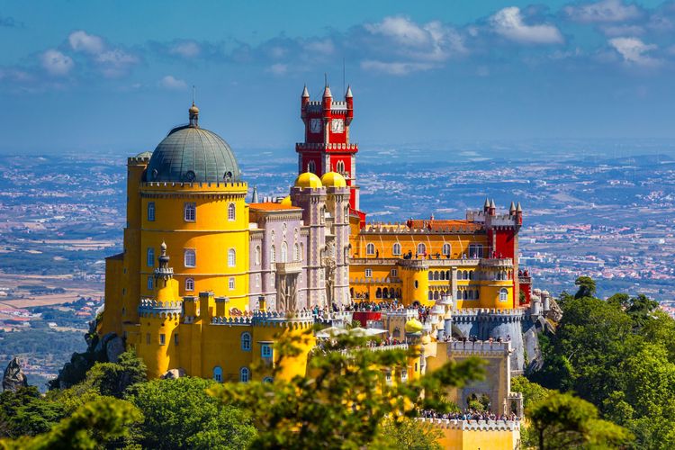 Le Palais de Pena, à Sintra, un des plus beaux château d'Europe.