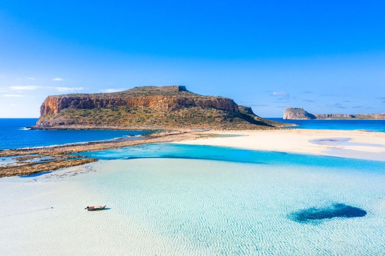 Le lagon de Balos dans le nord-ouest de la Crète