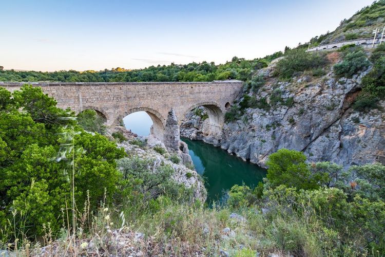 Le pont du Diable au-dessus de l'Hérault.