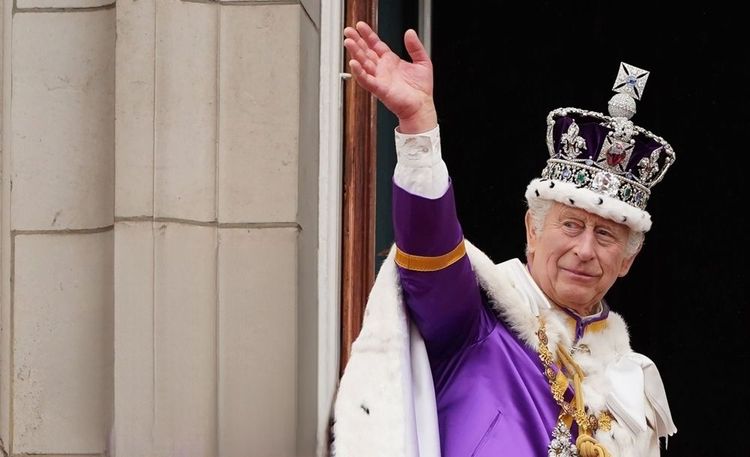 Le roi Charles III lors de son couronnement le 6 mai 2023, à Londres, en Angleterre