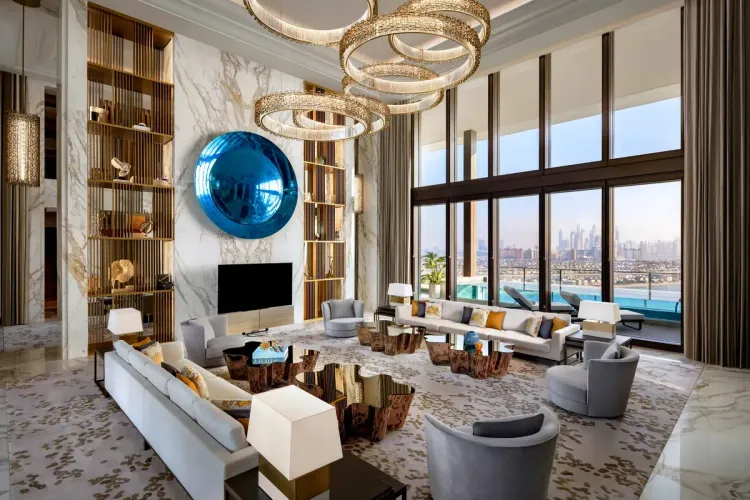 Le salon de la suite Royal Mansion © Atlantis the Royal Dubai