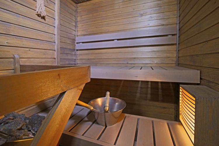 Le sauna de l'hôtel Santa's Tunturi