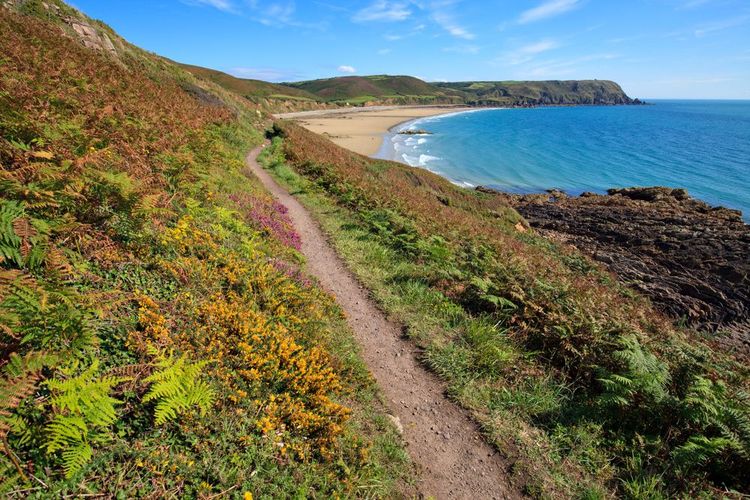 Le sentier du Littoral en Normandie, France