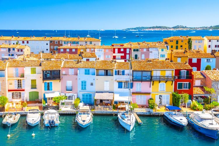 Les canaux de Port Grimaud en Provence, France