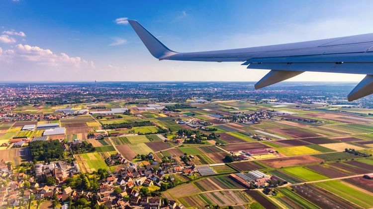 Les paysages que l'on peut voir depuis le hublot d'un avion