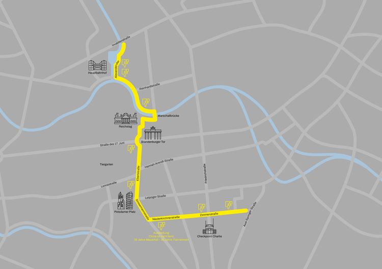 Le tracé des installations, histoire de se répérer