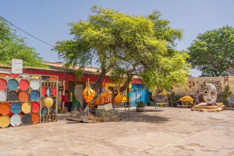 Une maison de Mindelo très décorée lors du carnaval