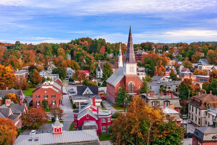 La ville de Montpelier dans le Vermont