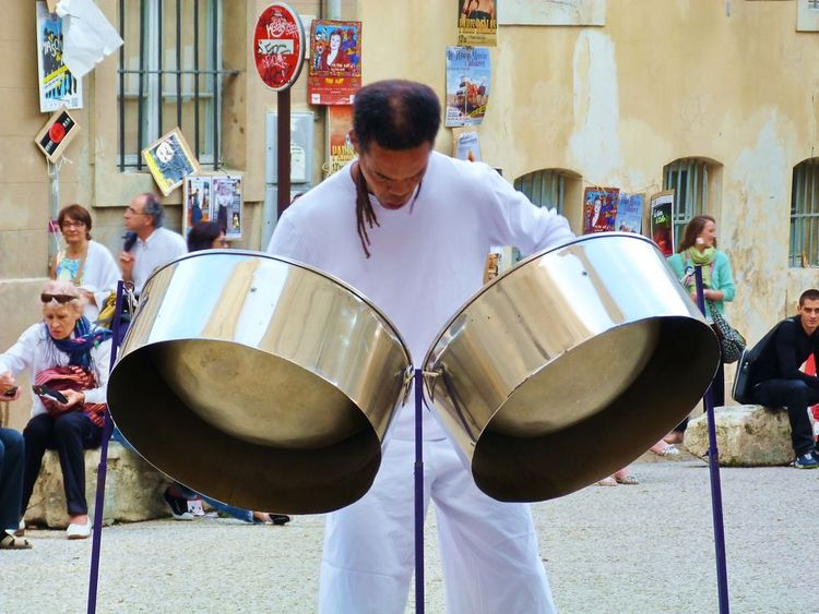 Musique de rue pendant le festival d'Avignon
