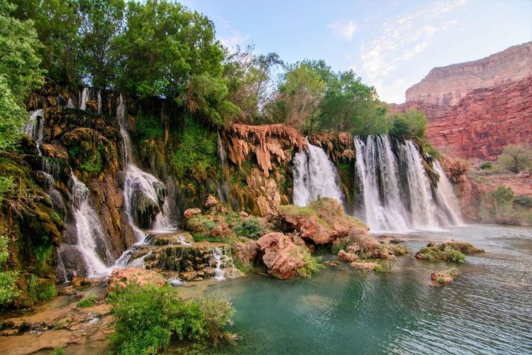 Navajo Falls, dans la réserve indienne Havasupai.