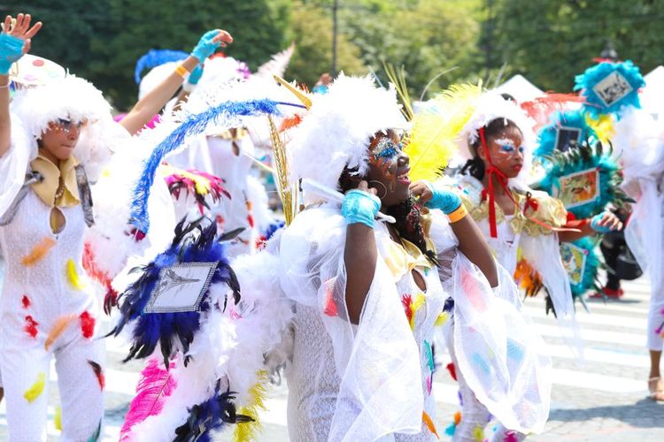 Paris, France-01 juillet 2018 Les participants du carnaval tropical 2018 à Paris.