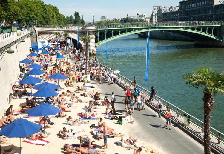 Le Parc Rives de Seine au plus fort de l'été