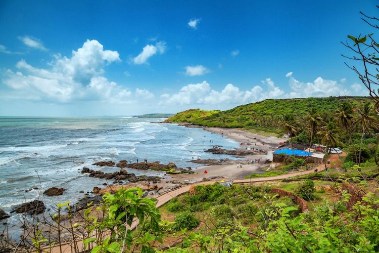 Plage d'Anjuna en Inde