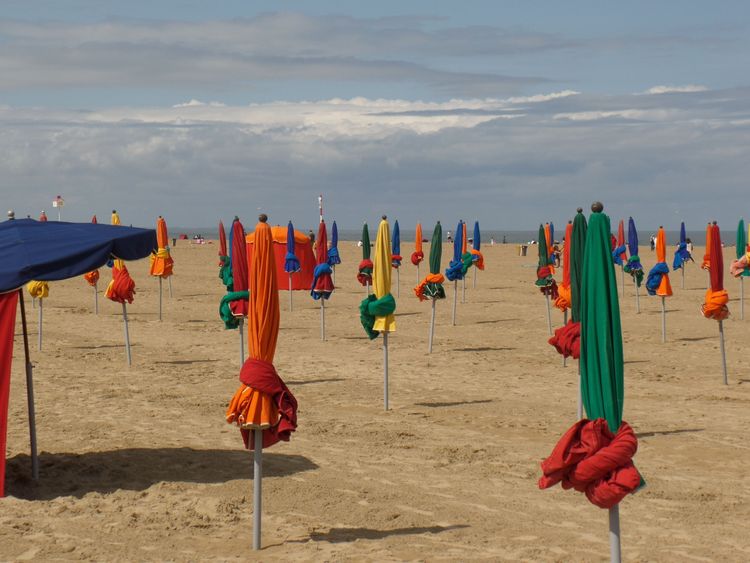 La plage de Deauville où aura lieu nombre de festivités
