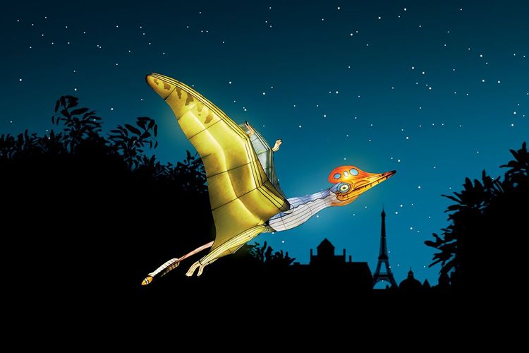 Un reptile volant dans le ciel de Paris