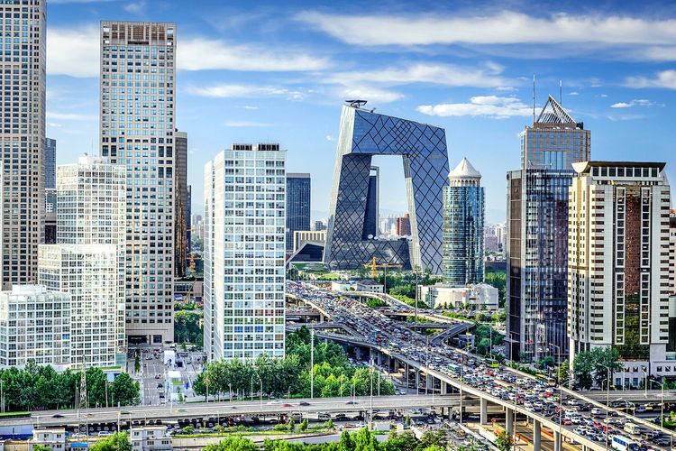 Quartier d'affaire à Pékin en Chine