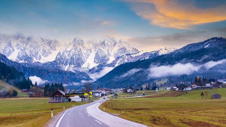 Le paysage montagnard de la région de Salzkammergut