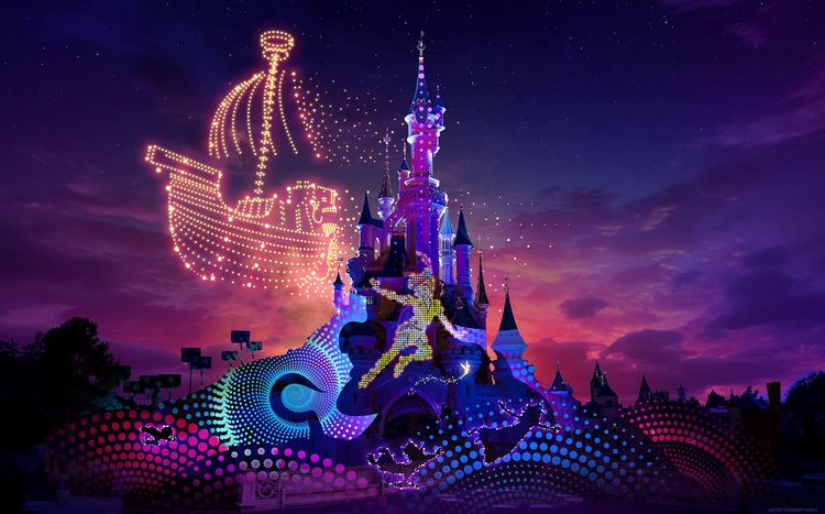 Un des tableaux de Disney Electrical Sky Parade
