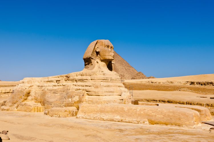 Vue latérale du sphynx de Gizeh