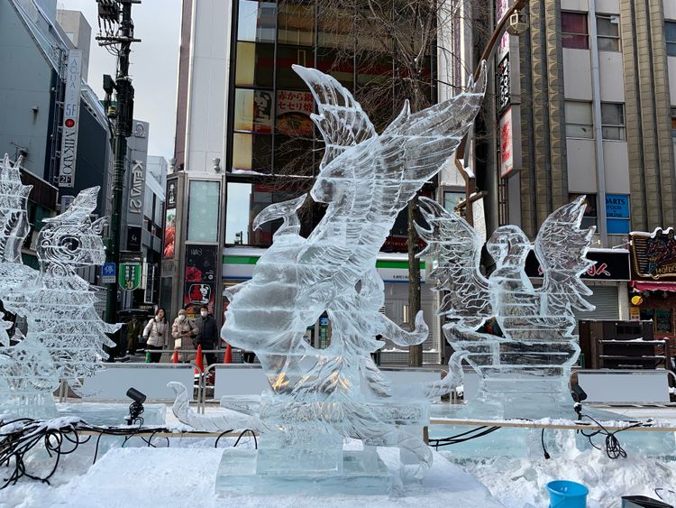 Statues de glace au Festival de neige de Sapporo