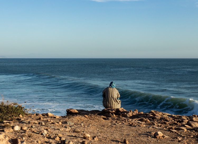 Les vagues de la plage de Safi