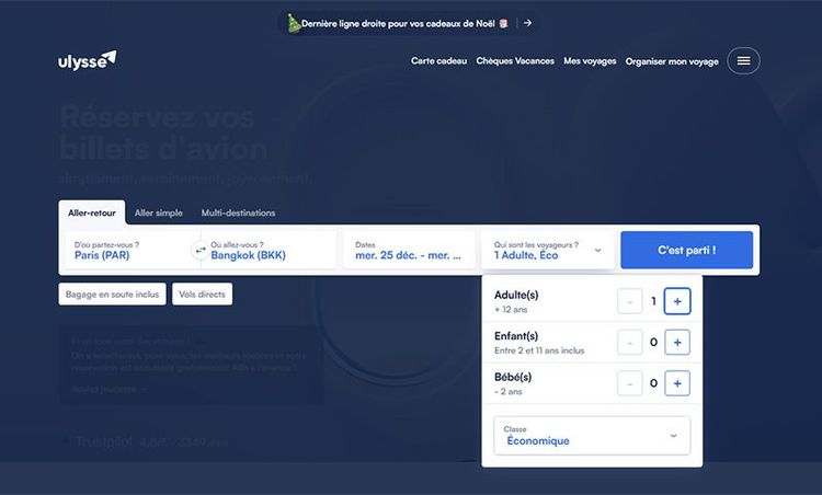 Comparateur Ulysse.com (screenshot)