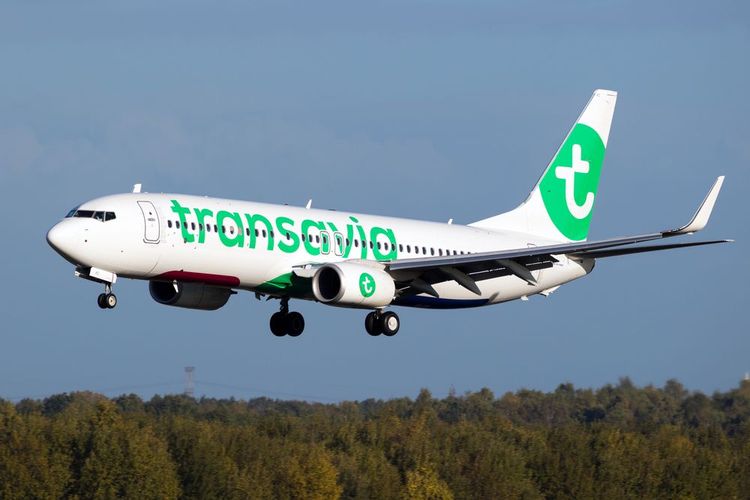 Un avion Transavia lors du décollage
