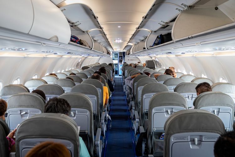 Un avion quasiment vide