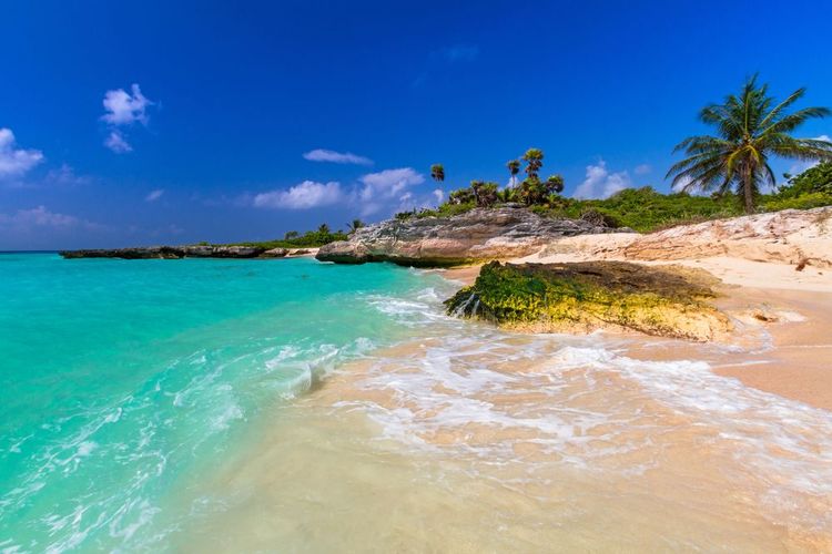 Une plage de Playa del Carmen au Mexique