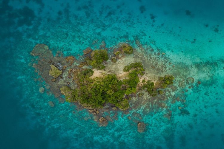 Île dans l'eau bleue turquoise du Vanuata - © 2018 Timon Peskin/Shutterstock