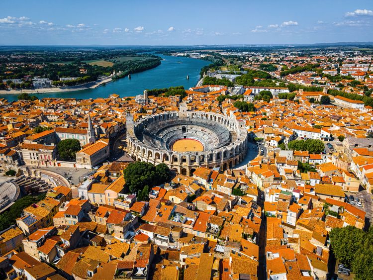 Vue aérienne, Arles