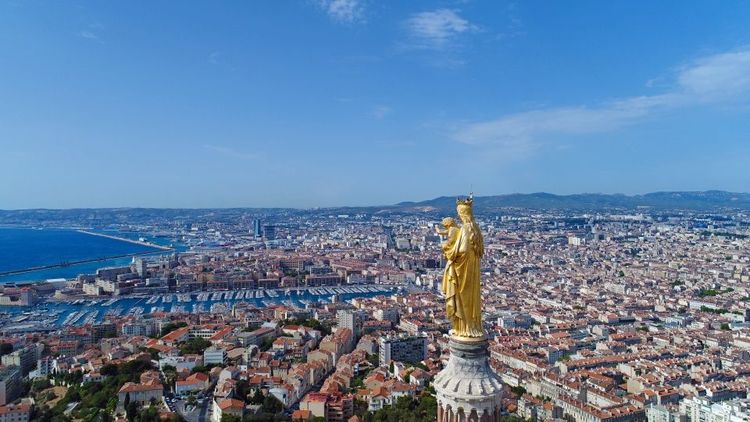 Vue aérienne de Marseille