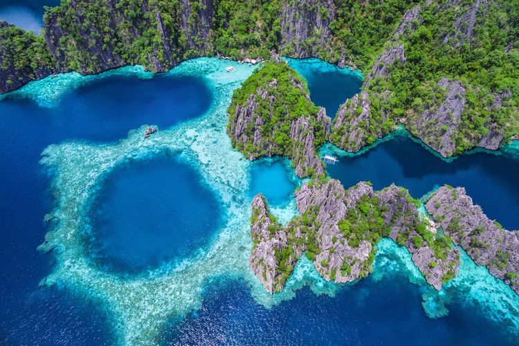 Vue aérienne de Palawan aux Philippines