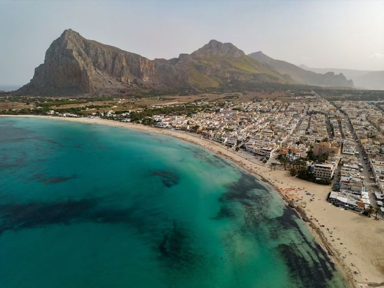 Vue aérienne de San Vito lo Capo