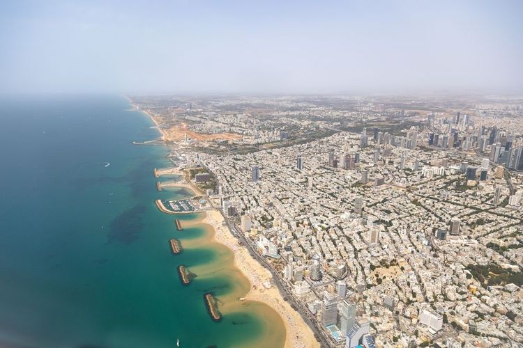 Vue aérienne de Tel Aviv à Israël