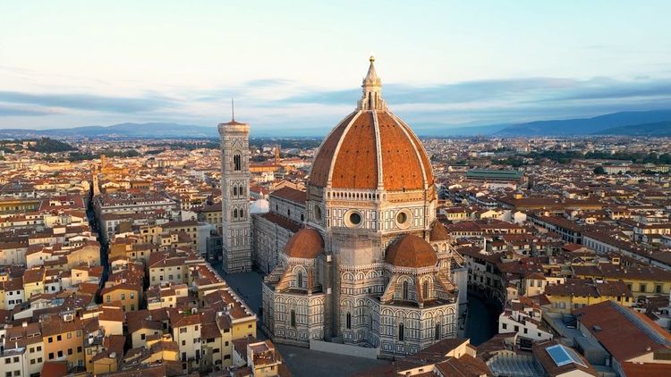 Vue aérienne de la cathédrale de Florence