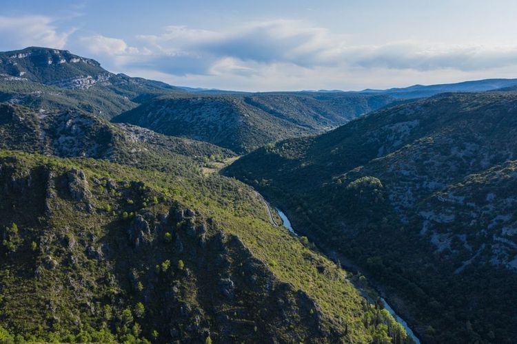 Vue aérienne sur les Gorges de l'Hérault
