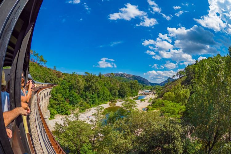 Vue depuis le train à vapeur des Cévennes