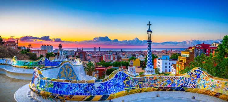 View from the top of Parc Guell, Barcelona