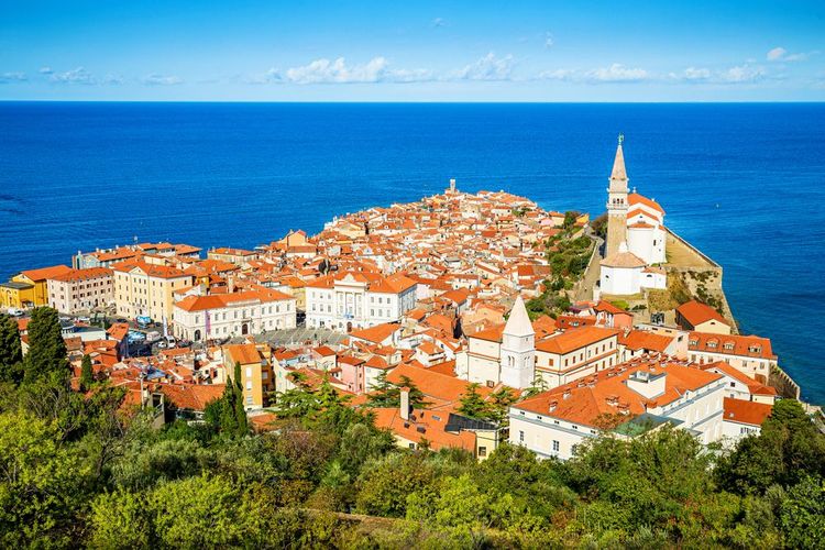 Vue panoramique de Piran