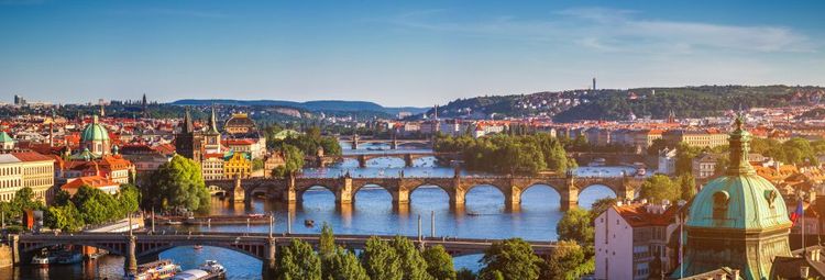 Vue panoramique de Prague.