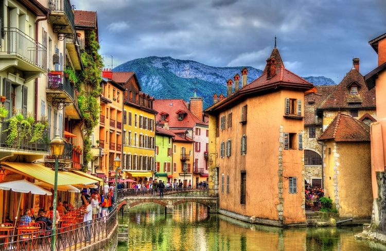 Vue sur la vieille ville d'Annecy en France