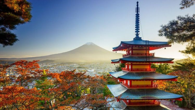 Vue sur le Mont Fuji, Japon