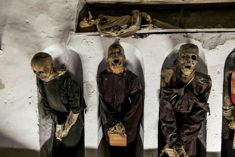Les catacombes de Palerme et leurs squelettes semblant encore crier de douleur © toshket/123RF