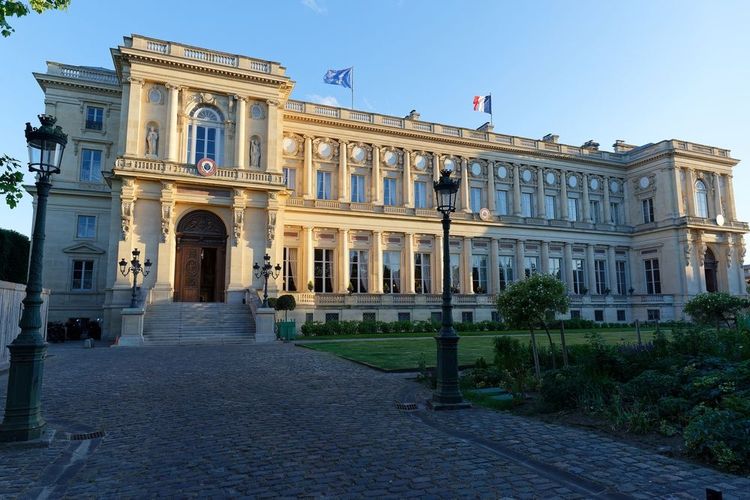 Le ministère de l'Europe et des affaires étrangères depuis son jardin intérieur