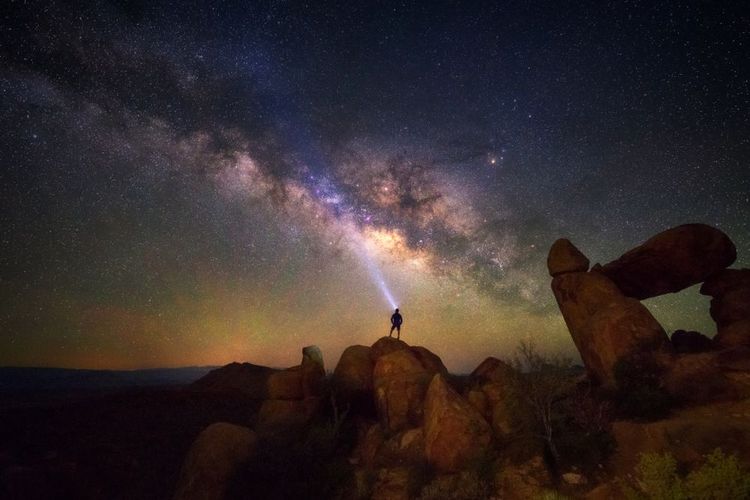 Le parc national de Big Bend, à la nuit tombée.