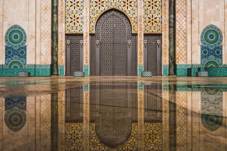 The door of the Hassan II mosque